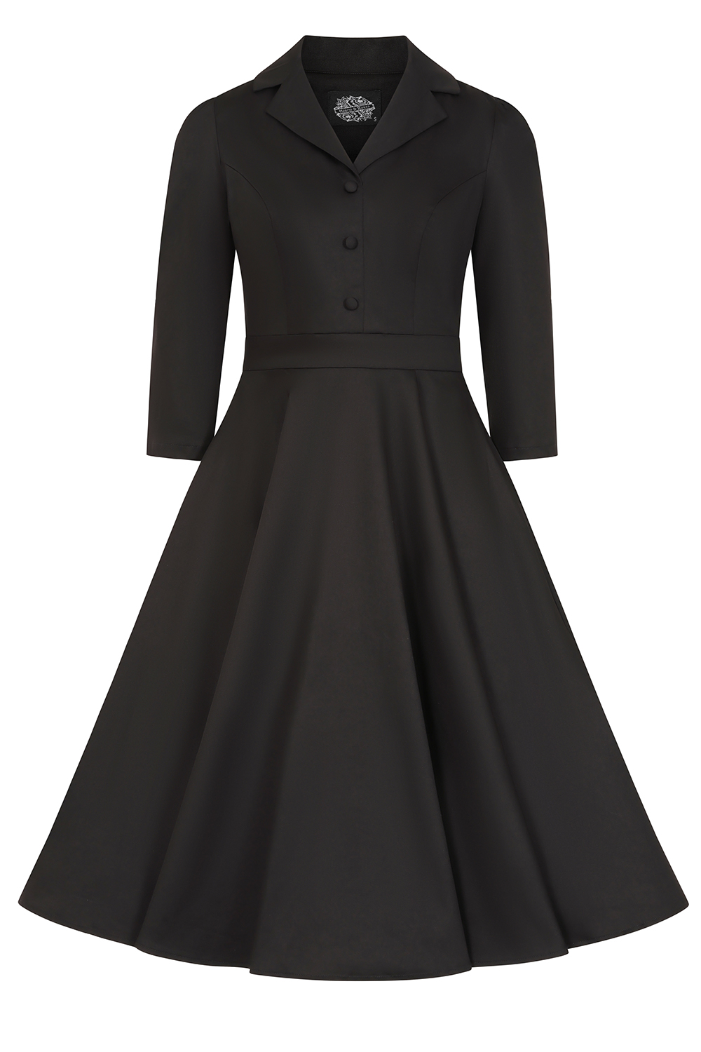 Alyssa Black Swing Dress in Extended Sizing